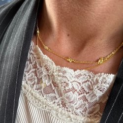 Halskde DARLING ROCK Forgyldt Slv