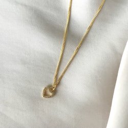 halskde hjerte SMALL TESSA  Forgyldt Slv