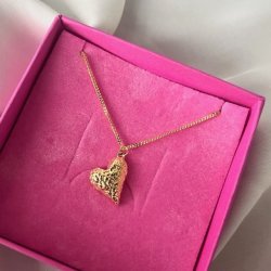 Halskde LOVE ME  Forgyldt Slv