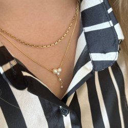  Halskde BUBBLES forgyldt slv