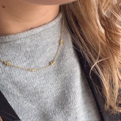 Halskde DARLING ROCK Forgyldt Slv