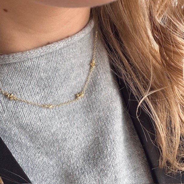 Halskde DARLING ROCK Forgyldt Slv