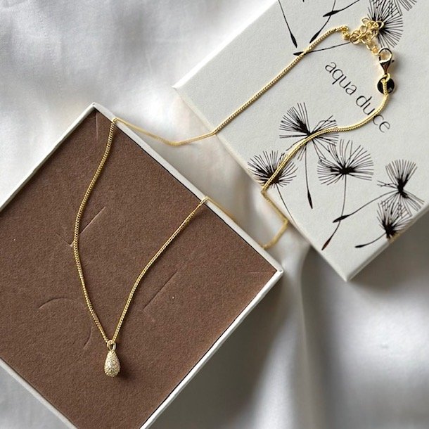 Halskde PAV Forgyldt Slv