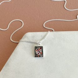 Halskde Pink Stardust sterling slv