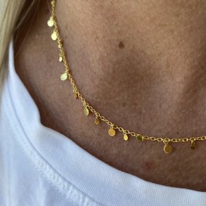 Halskde ELEGANT Forgyldt slv