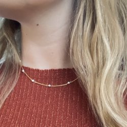 Halskde Pearl forgyldt