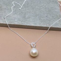 Halskde Deja med perle sterling slv 