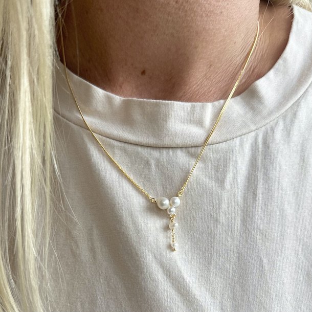  Halskde BUBBLES forgyldt slv