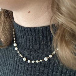 Halskde GHITA forgyldt slv