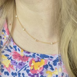 Halskde Pearl forgyldt