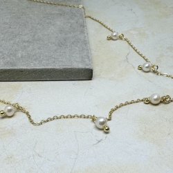 Momi halskde anker - forgyldt slv eller slv