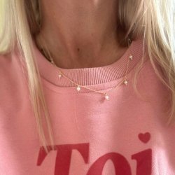 Momi halskde anker - forgyldt slv eller slv