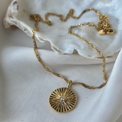 Halskde GLOW LIKE A STAR vandfast 18kt. forgyldt