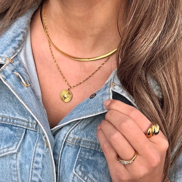 Halskde SHINE vandfast 18kt. forgyldt