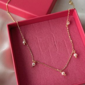 Momi halskde anker - forgyldt slv eller slv