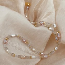 Halskde FRESA ROSE Forgyldt slv