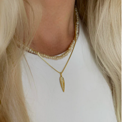 Lai halskde forgyldt slv