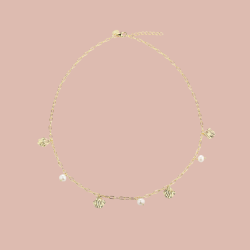 Halskde HULDA Forgyldt slv