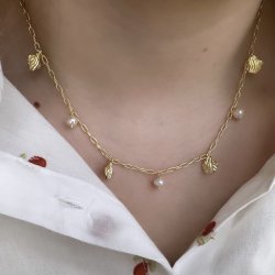 Halskde HULDA Forgyldt slv