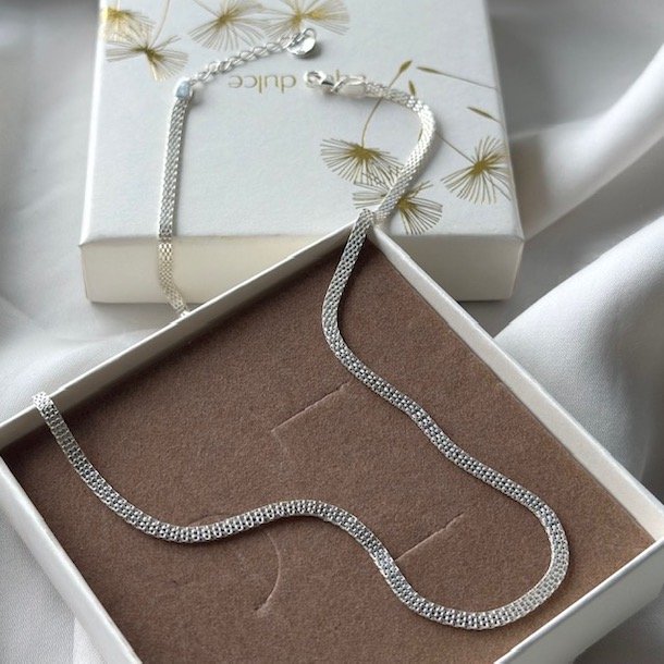 Halskde FLATA Sterling Slv