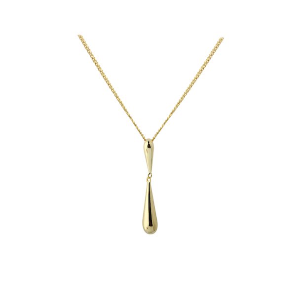 Halskde SHINY DROP Forgyldt slv