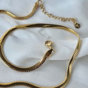 Halsk�de SHINE vandfast 18kt. forgyldt