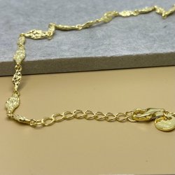 Halskde MILA links forgyldt slv