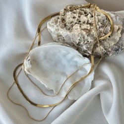 3 i 1 Halskde GOLDEN vandfast 18kt. forgyldt