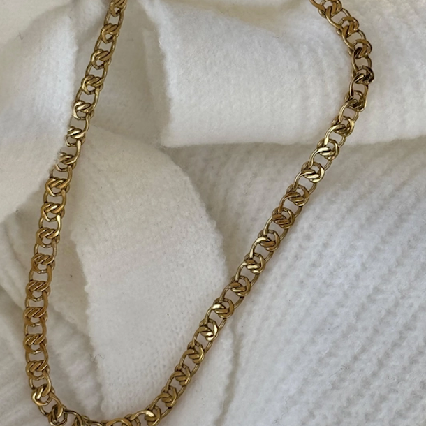 Halskde GRANNY vandfast 18kt. forgyldt