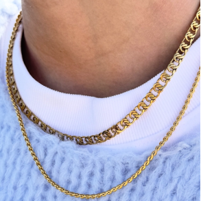 Halskde GRANNY vandfast 18kt. forgyldt