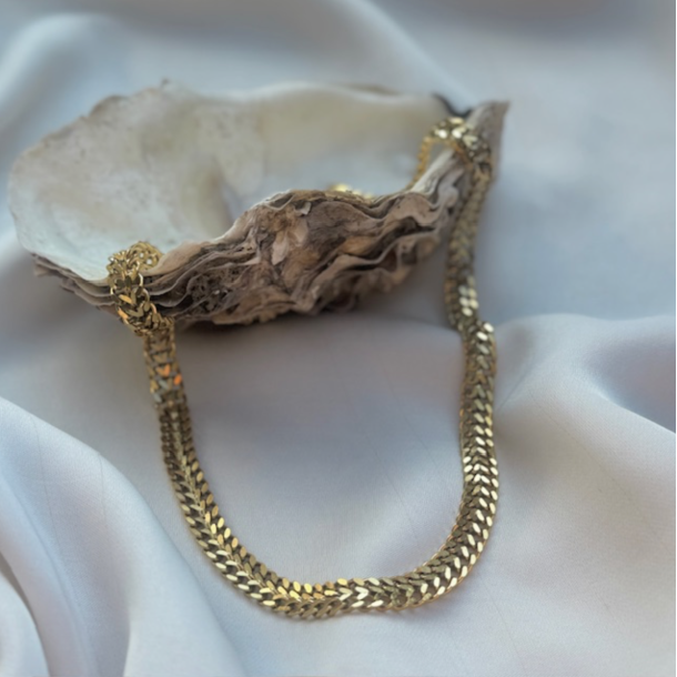 Halskde vandfast 18kt. forgyldt