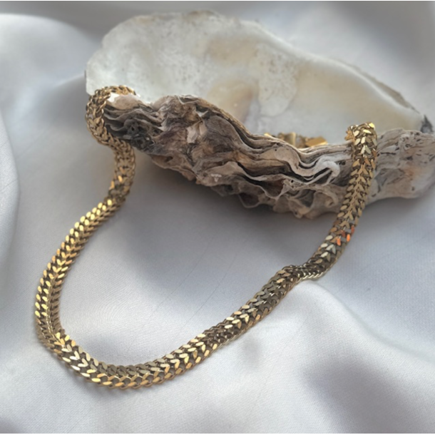 Halskde vandfast 18kt. forgyldt