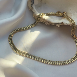 Halskde vandfast 18kt. forgyldt