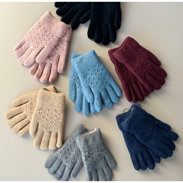 Handsker med plys for