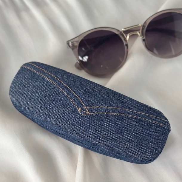 Brilleetui hardcase denim