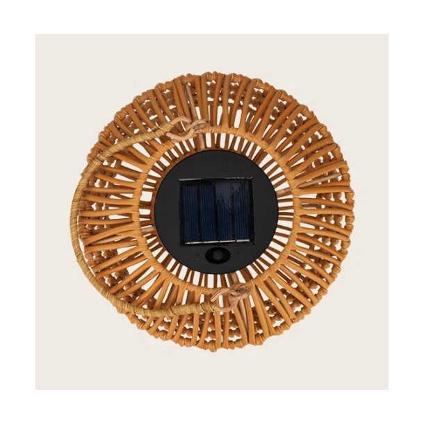 Solar lanterne med flet H: 23 cm