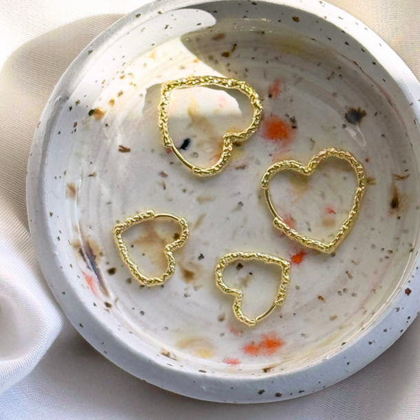 Creoler LOVE ME BIG Forgyldt Slv