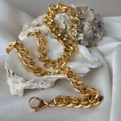 Halskde HEAWY BRENDA vandfast 18kt. forgyldt