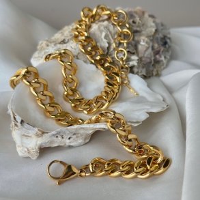 Halskde HEAWY BRENDA vandfast 18kt. forgyldt