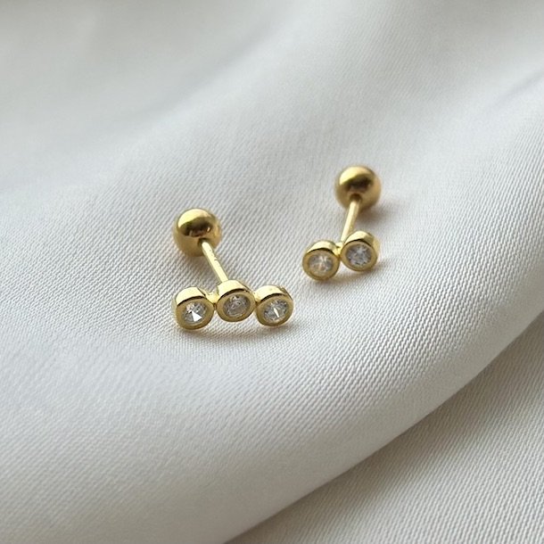 Piercing DINA forgyldt slv