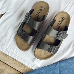 Fly Flot herre sandal mrk brun skind str. 40-45