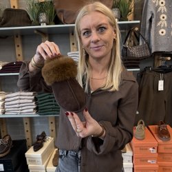Hjemmesko brune og cognac 