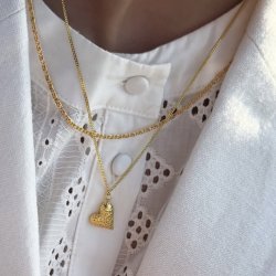 Halskde LOVE ME  Forgyldt Slv