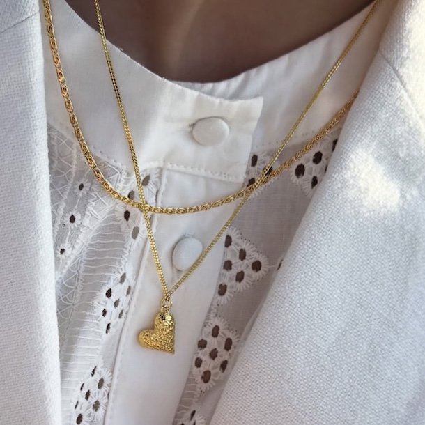 Halskde LOVE ME  Forgyldt Slv