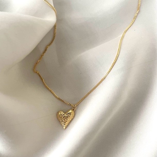 Halskde LOVE ME  Forgyldt Slv