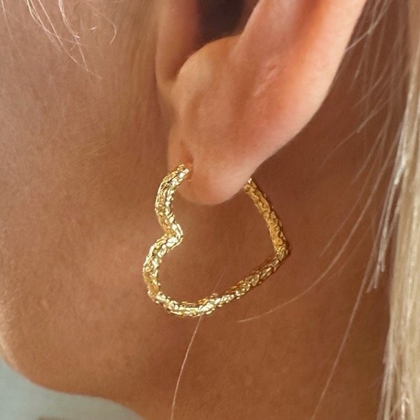 Creoler LOVE ME BIG Forgyldt Slv