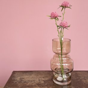 Vase Courtly hj glas rg farvet