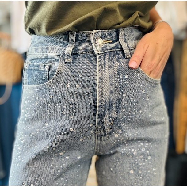 Mom jeans straight leg simili str xs-xl