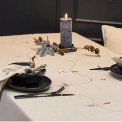 Borddug jul 140x360cm Natur