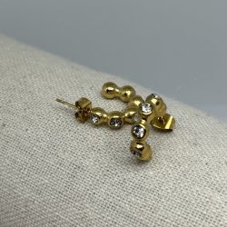 Hoop STONE 14 mm Vandfaste 18 karat forgyldt